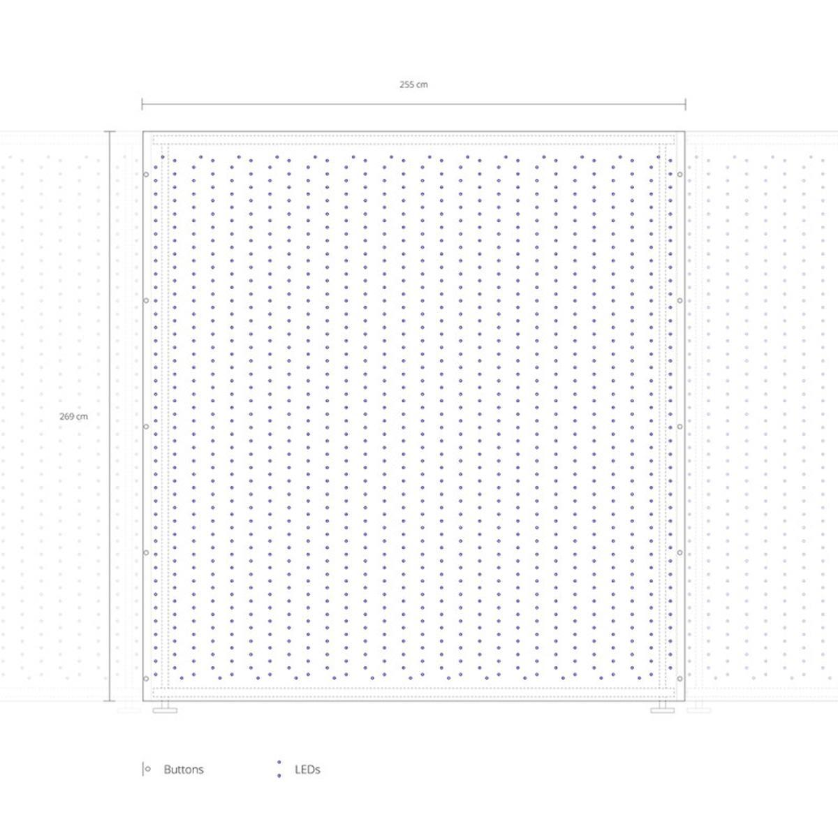 TWINKLY LIGHWALL Schermo con 1120 LED RGB controllato da App