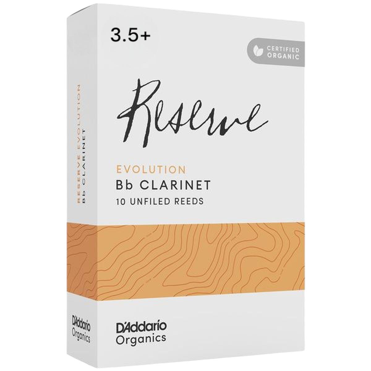 D'ADDARIO RESERVE EVOLUTION ORGANIC 10 ANCE PER CLARINETTO IN Bb n° 3 1/2+
