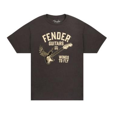 Fender wings to fly t shirt vintage black  (m)