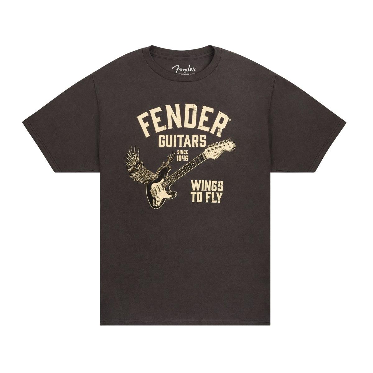 Fender wings to fly t shirt vintage black  (l)