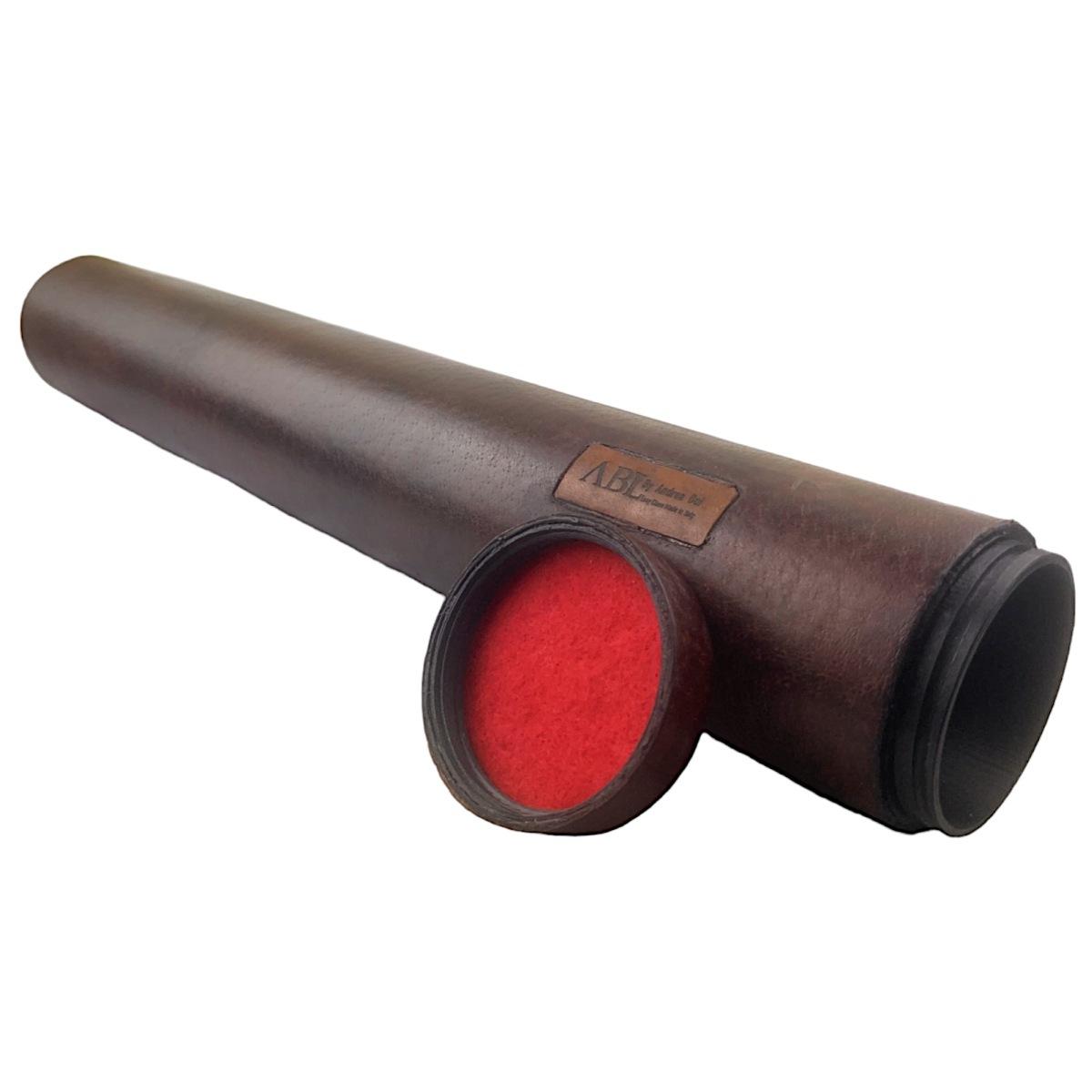ABL CUSTODIA BACCHETTA IN RADICA DI NOCE RIVESTITA IN PELLE int.3,2/est.4cm
