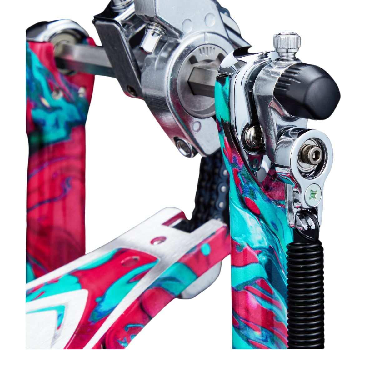 TAMA HP900PWMCS 50th Limited Iron Cobra Marble Coral Swirl Power Glide Doppio Pedale