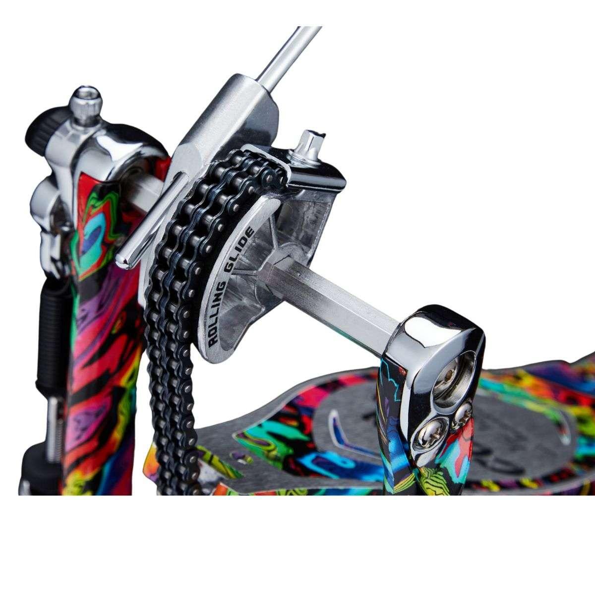 TAMA HP900RWMPR 50th Limited Iron Cobra Marble Psychedelic Rainbow Rolling Glide Doppio Pedale