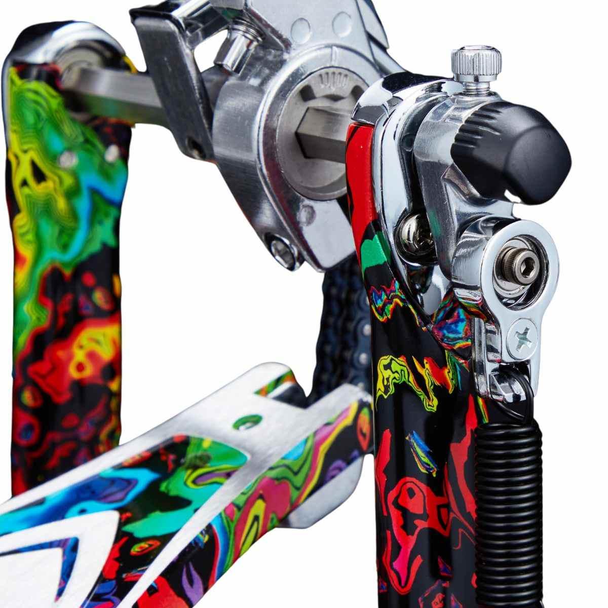 TAMA HP900RWMPR 50th Limited Iron Cobra Marble Psychedelic Rainbow Rolling Glide Doppio Pedale