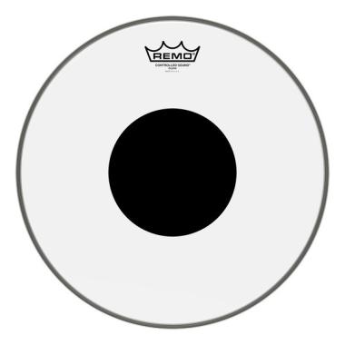 REMO 12" CONTROLLED SOUND DOT BLACK CLEAR