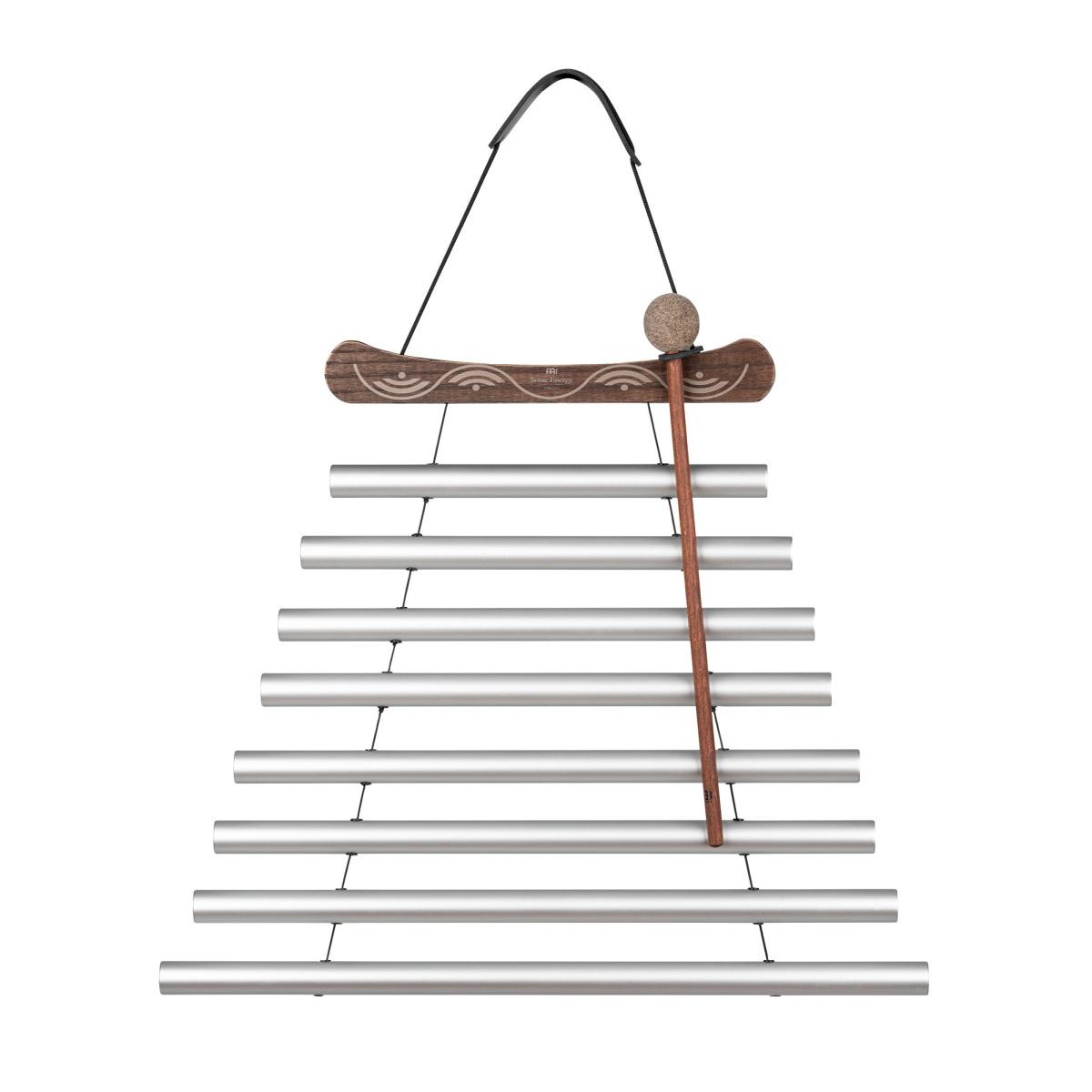 SONIC ENERGY MFC8CSHMIS Chimes di meditazione, 24" / 60 cm, 432 Hz, 8 note, Do# minore, argento