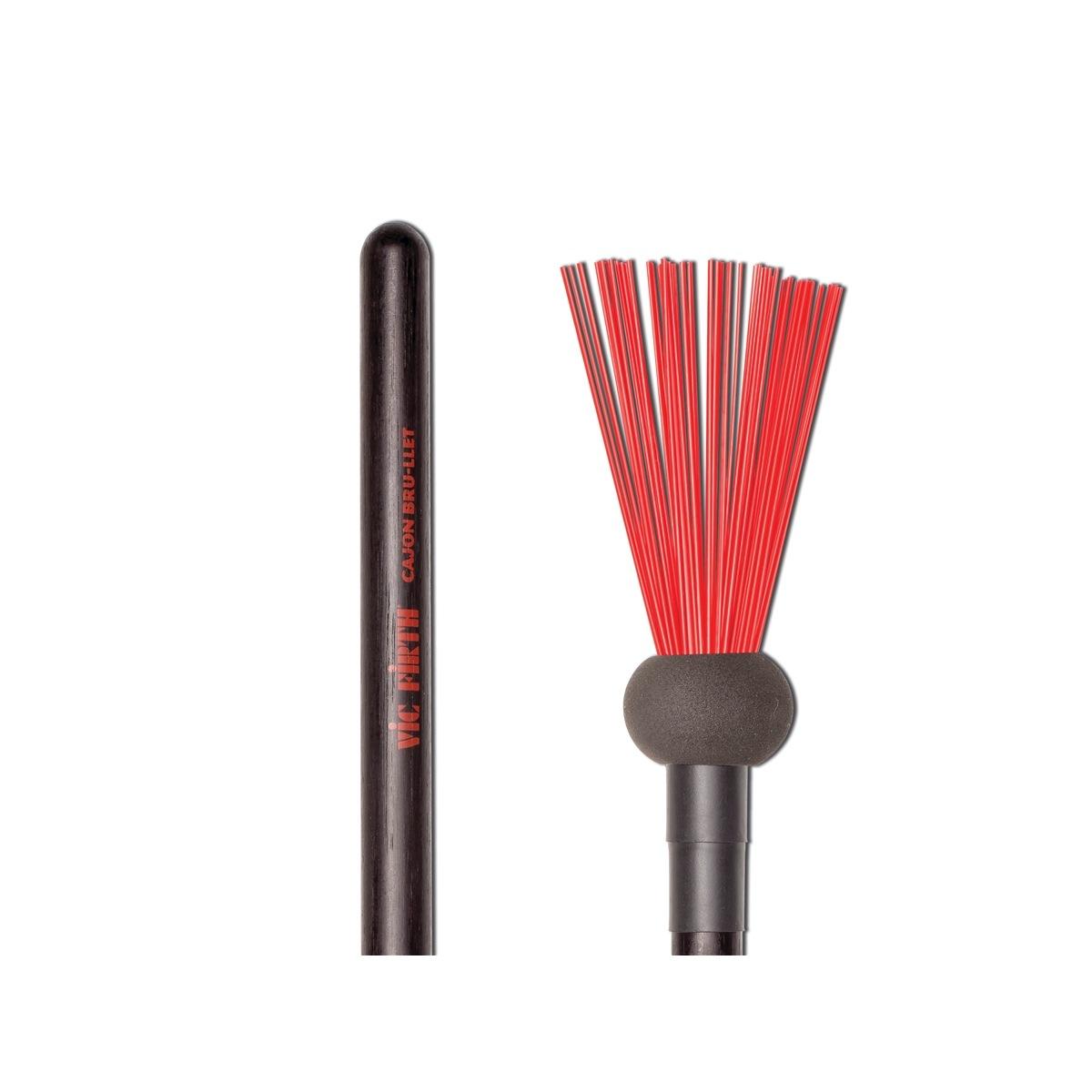 Vic firth cb1 cajon bru-llet coppia di mallett / spazzole per cajon