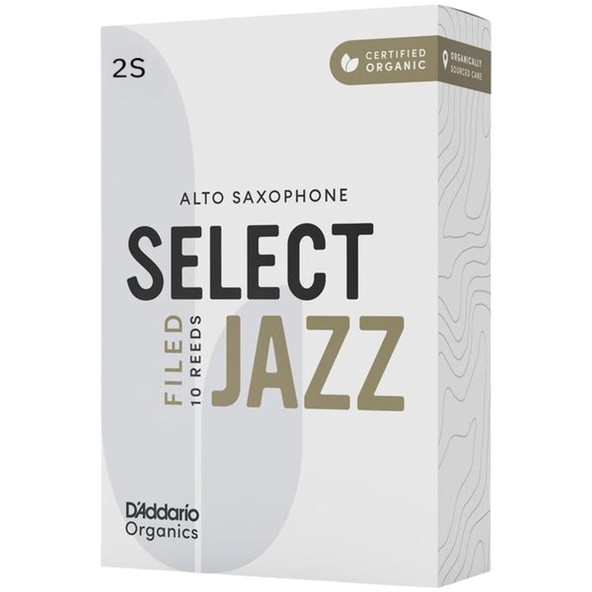 D'addario organic select jazz filed 10 ance per sax alto n° 2 soft