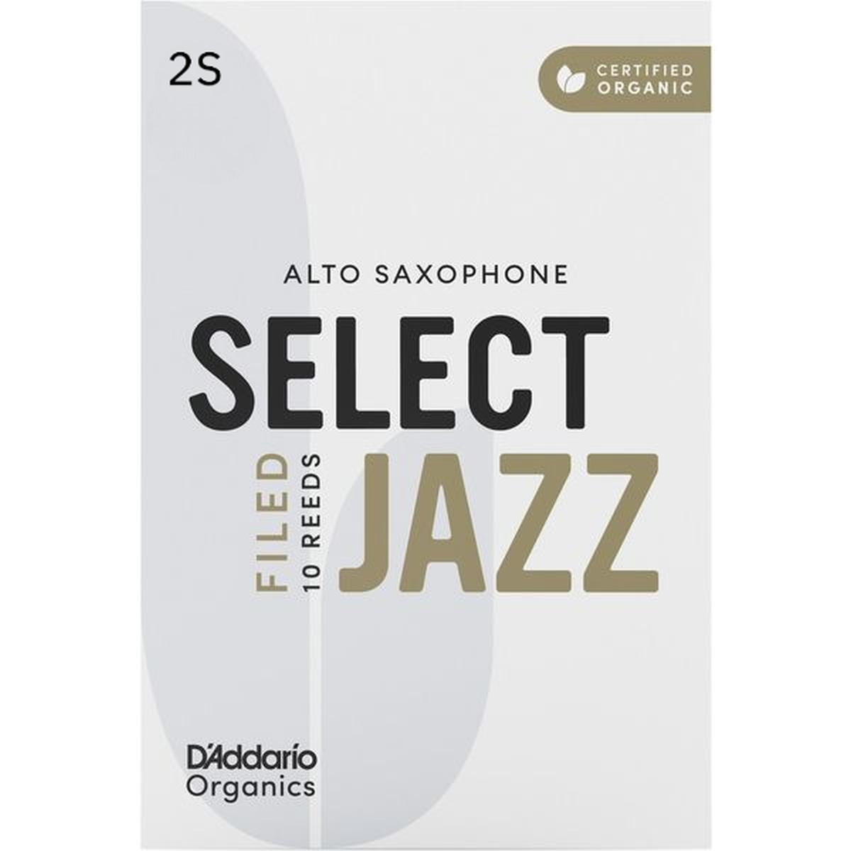 D'addario organic select jazz filed 10 ance per sax alto n° 2 soft
