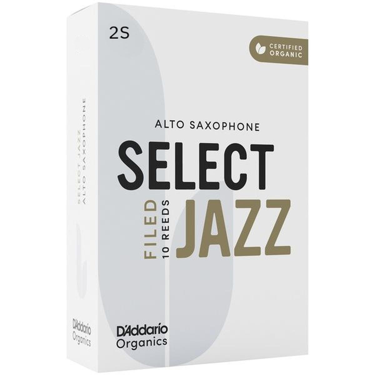 D'addario organic select jazz filed 10 ance per sax alto n° 2 soft