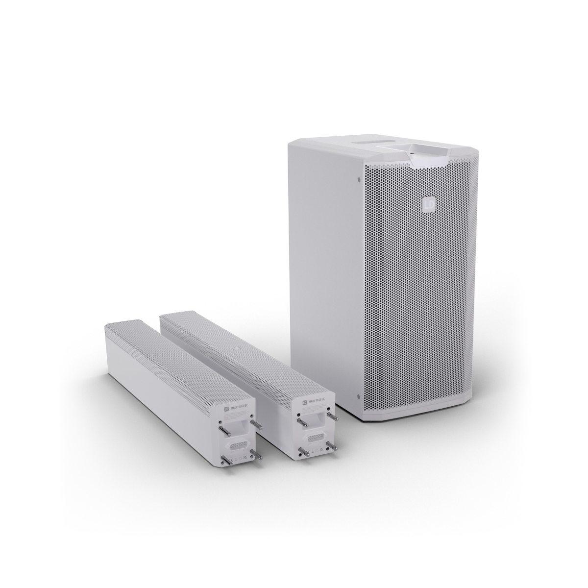 LD SYSTEMS MAUI 11 G3 MIX W - PA a colonna, portatile, cardioide, con mixer digitale, bianco