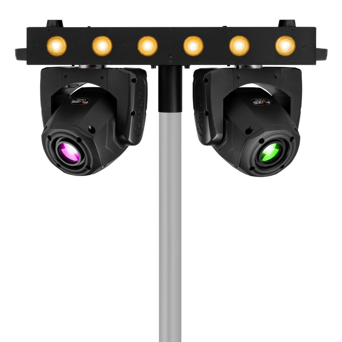 Beamz fuze twin led spot moving head bar
