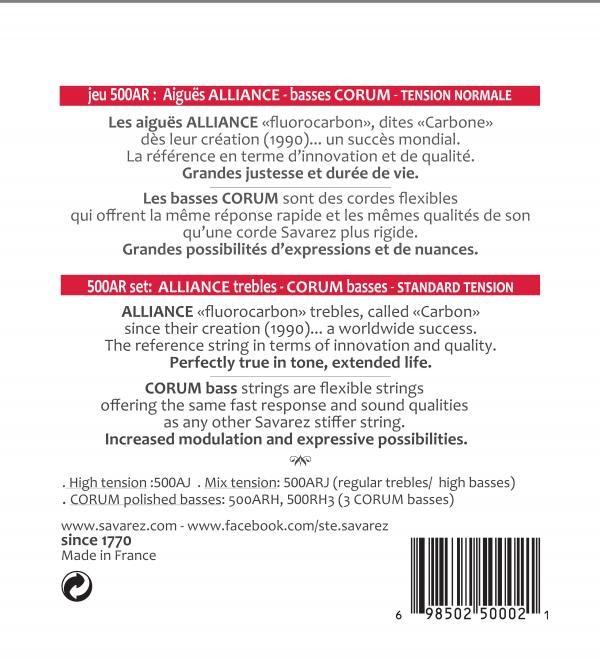 Savarez alliance corum 500ar set corde chitarra classica