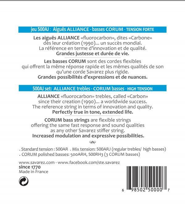 Savarez alliance corum 500aj set corde chitarra classica