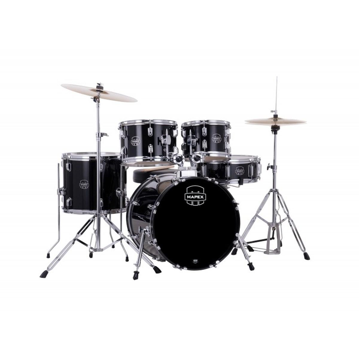 MAPEX CM5844FTCDK COMET STUDENT 5 PEZZI DARK BLACK CON PIATTI 18"