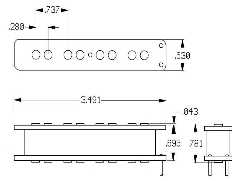 Seymour duncan sjb 3n bk quarter pick up per jazz bass