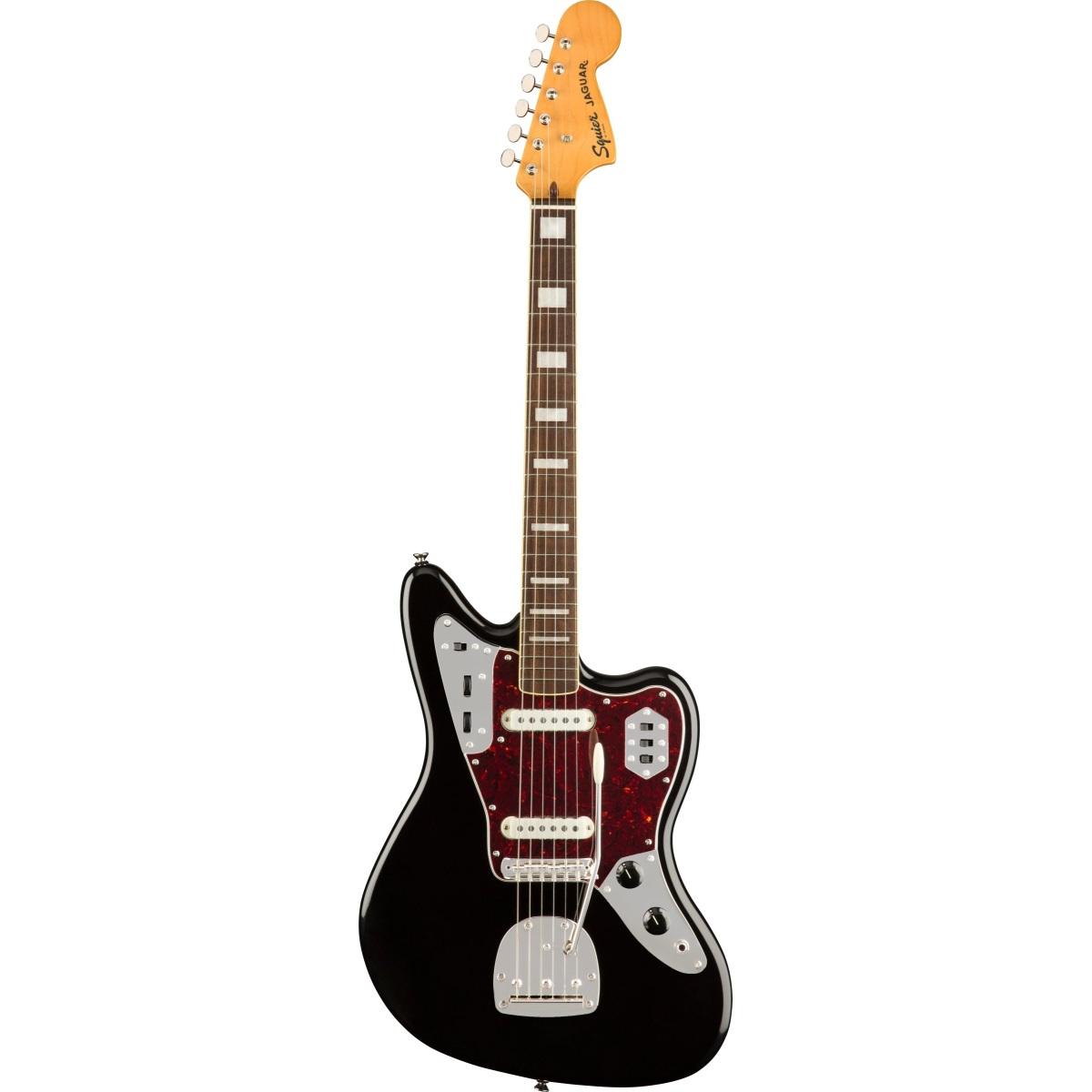 Fender squier classic vibe 70s jaguar lrl black chitarra elettrica