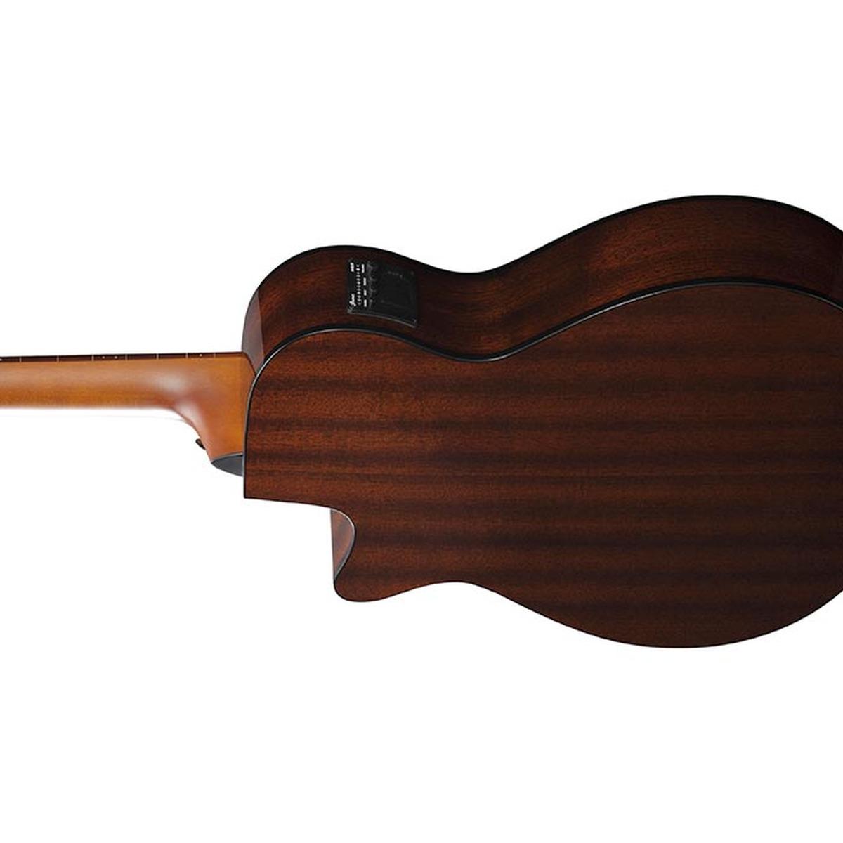 Ibanez aegb24fe mhs fretless mahogany sunburst basso acustico 4 corde