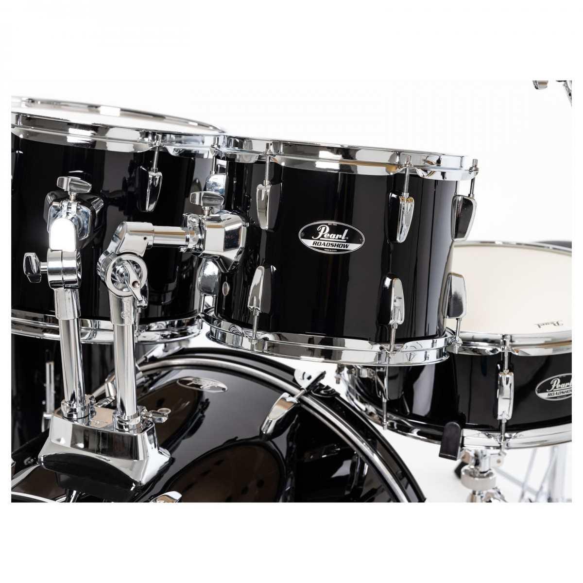 Pearl roadshow plus rs526sbc/c31 jet black batteria acustica 6 pezzi con hardware e 3 piatti sabian