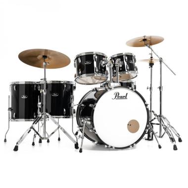 Pearl roadshow plus rs526sbc/c31 jet black batteria acustica 6 pezzi con hardware e 3 piatti sabian