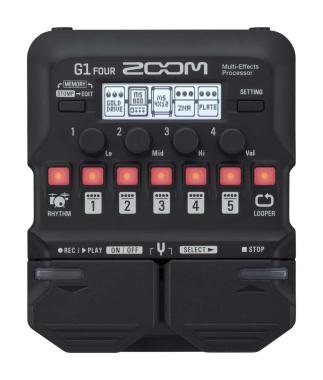 ZOOM G1 FOUR - pedaliera multieffetto, amp-simulator per chitarra