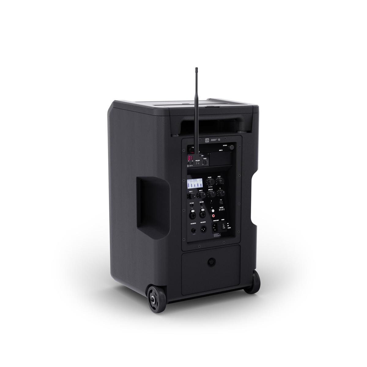 LD SYSTEMS ANNY 10 HHD B5 - Altoparlante PA Bluetooth da 10" con batteria ricaricabile, mixer e 1 radiomicrofono