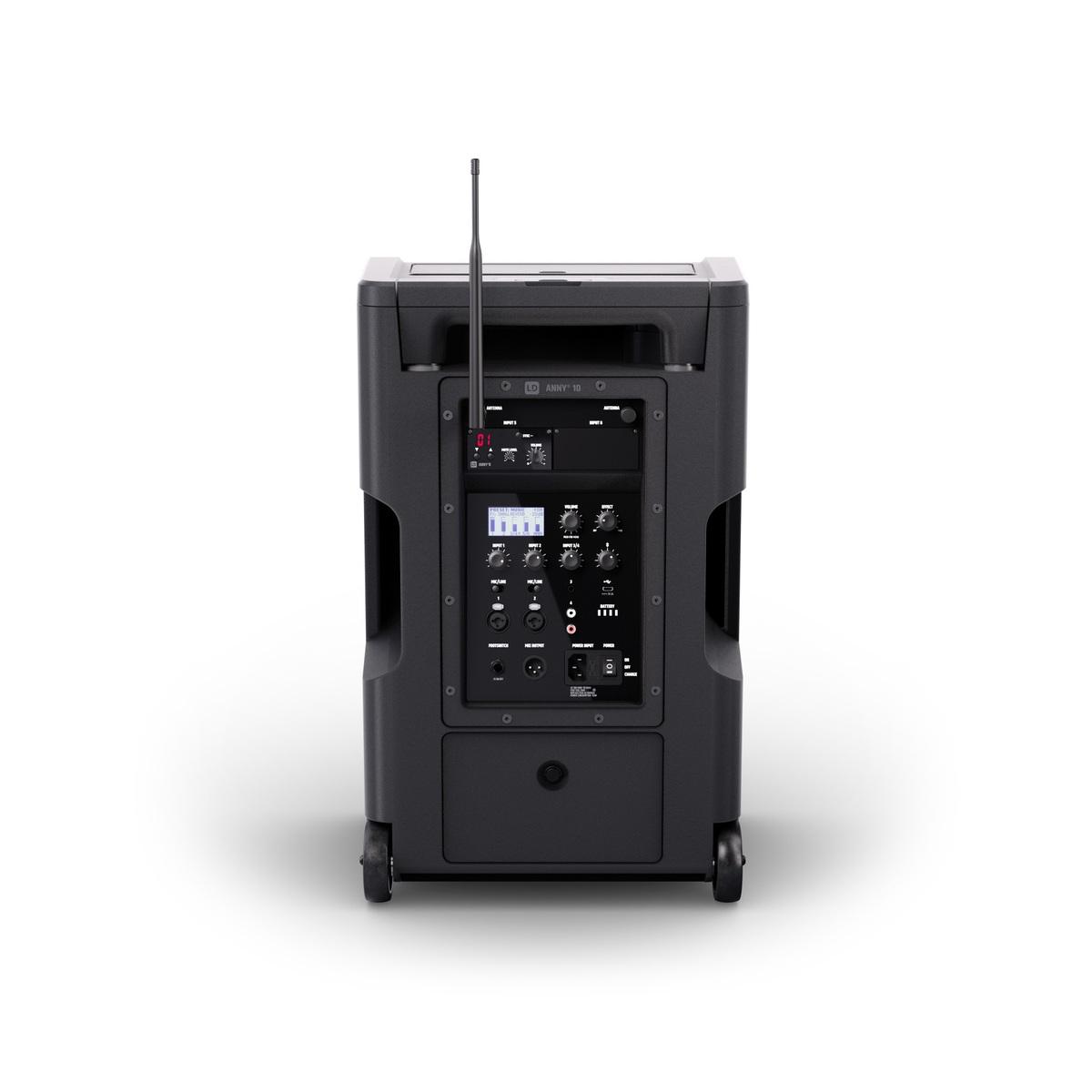 LD SYSTEMS ANNY 10 HHD B5 - Altoparlante PA Bluetooth da 10" con batteria ricaricabile, mixer e 1 radiomicrofono