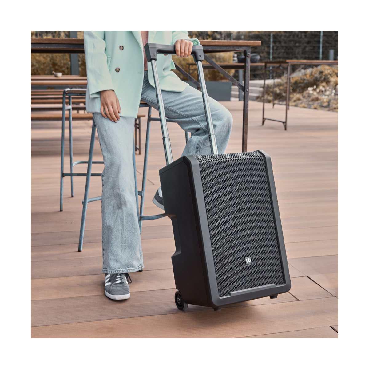 LD SYSTEMS ANNY 10 HHD B5 - Altoparlante PA Bluetooth da 10" con batteria ricaricabile, mixer e 1 radiomicrofono