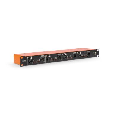 PALMER BRIDGE 4A+ - DI Box attivo a 4 canali e box di isolamento di linea, formato rack 19"