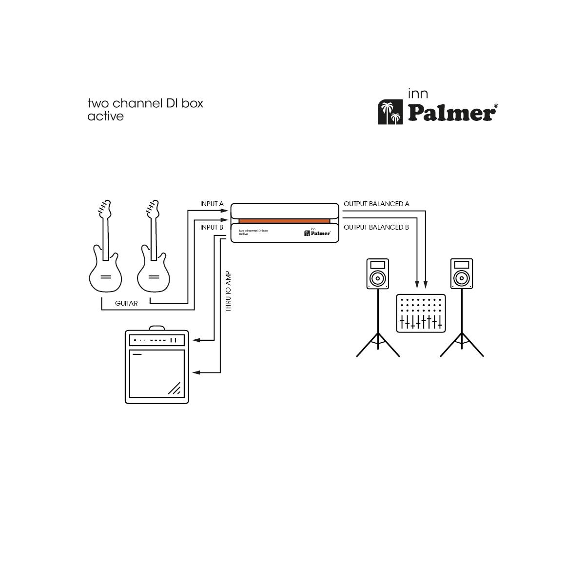 PALMER RIVER inn - DI Box attiva a 2 canali