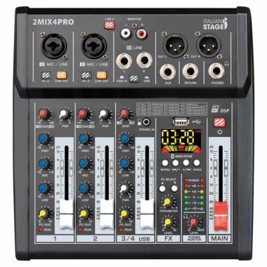 Italian stage 2mix4pro mixer 4 canali con effetti