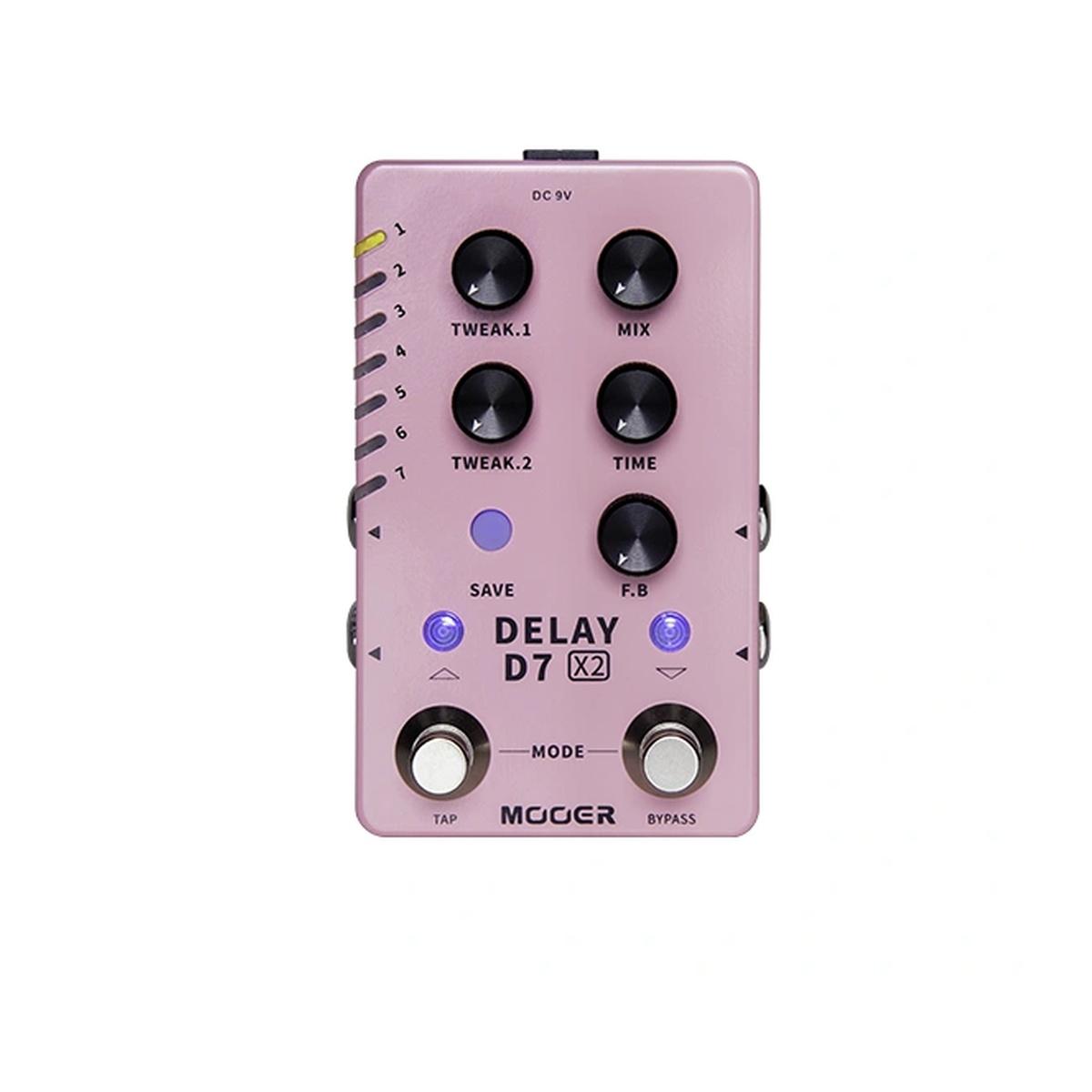 Mooer d7 x2 effetto delay a pedale