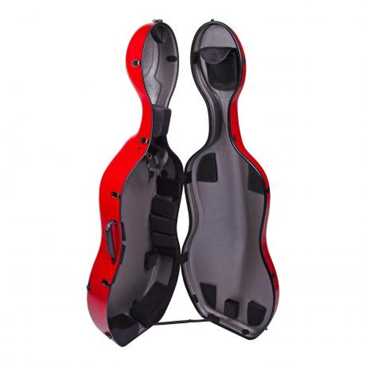 Plc case chitarra classica in policarbonato rosso