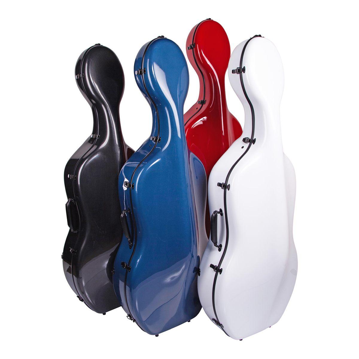 Plc case violoncello policarbonato red