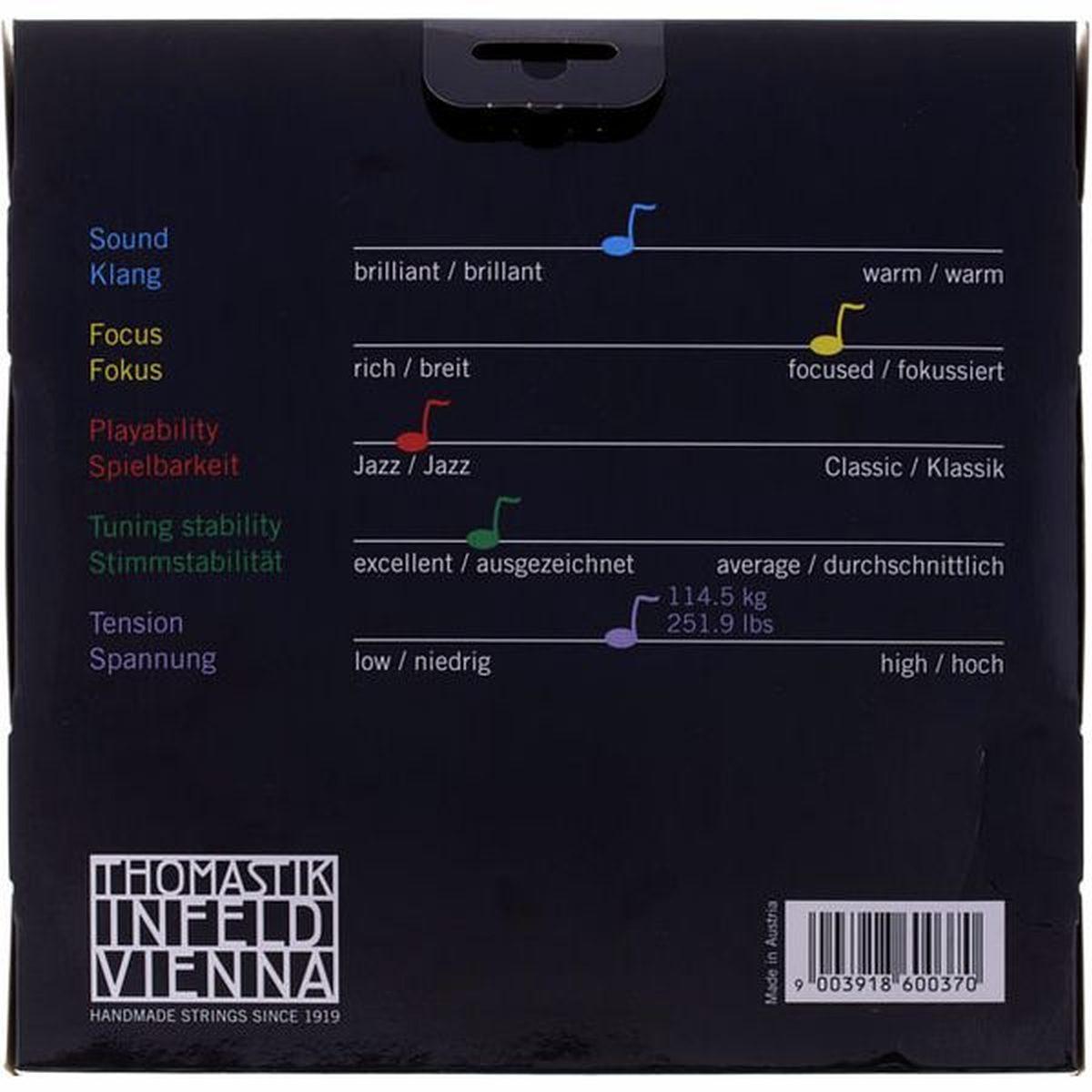 Thomastik 38850w spirocore set di corde per contrabbasso 3/4 light