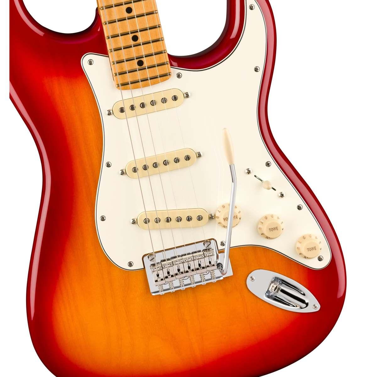 Fender player ii stratocaster mn aged cherry burst chitarra elettrica