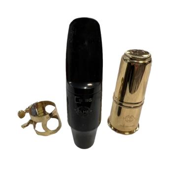 SELMER "E" BOCCHINO PER SAX TENORE COMPLETO DI LEG E COPRIB.USED