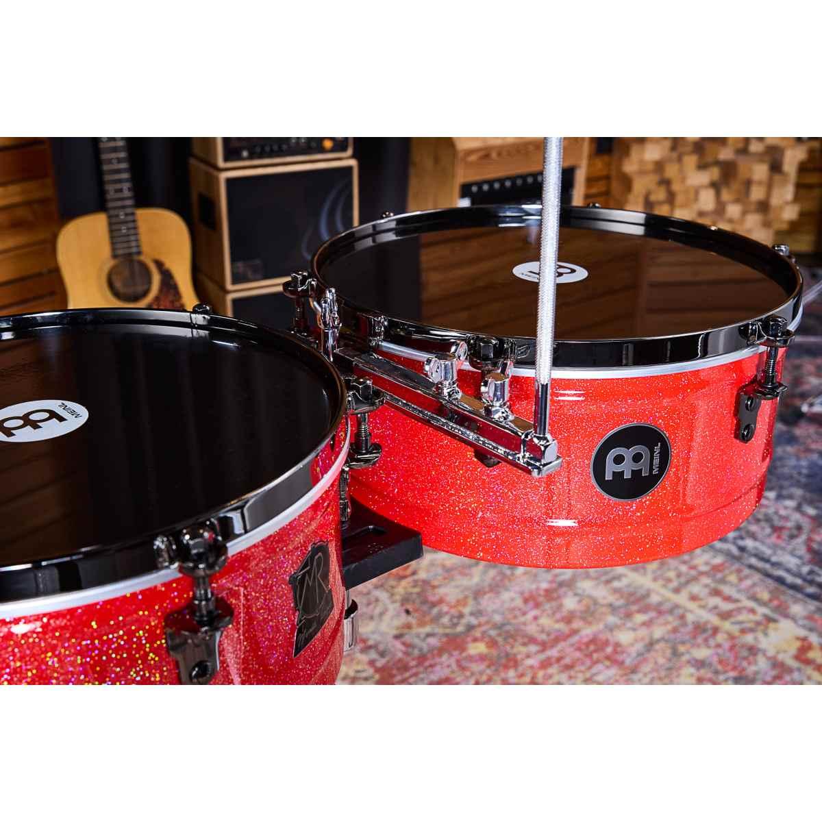MEINL MR1415 Manolito Rodriguez Signature Timbales 14 & 15 Atomic Red
