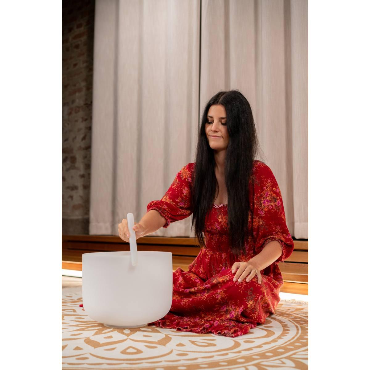 SONIC ENERGY CSBM12A3 Campana di cristallo da 12", nota A3, 440 Hz, chakra della fronte