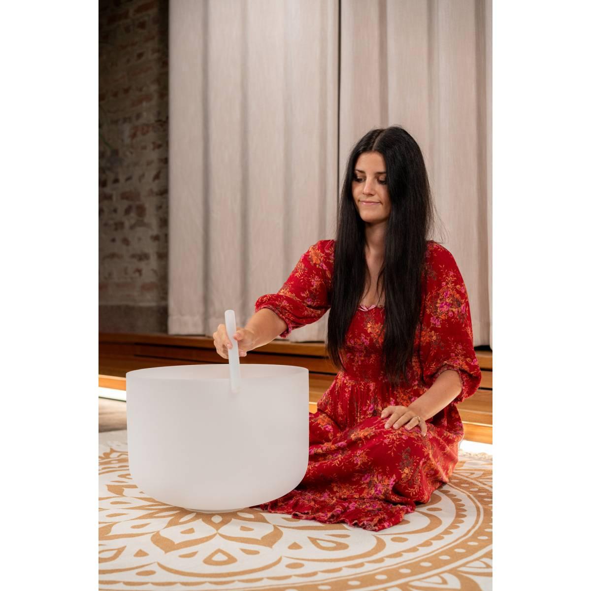 SONIC ENERGY CSBM16D3 Campana di cristallo da 16", nota D3, 440 Hz, chakra sacrale