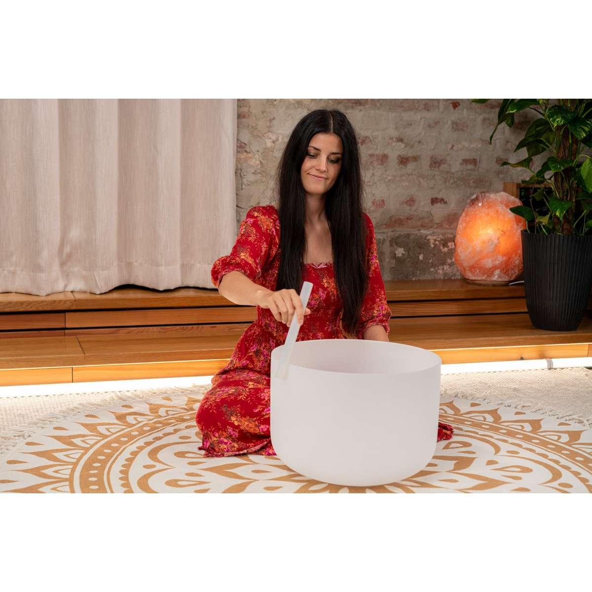 SONIC ENERGY CSBM16D3 Campana di cristallo da 16", nota D3, 440 Hz, chakra sacrale