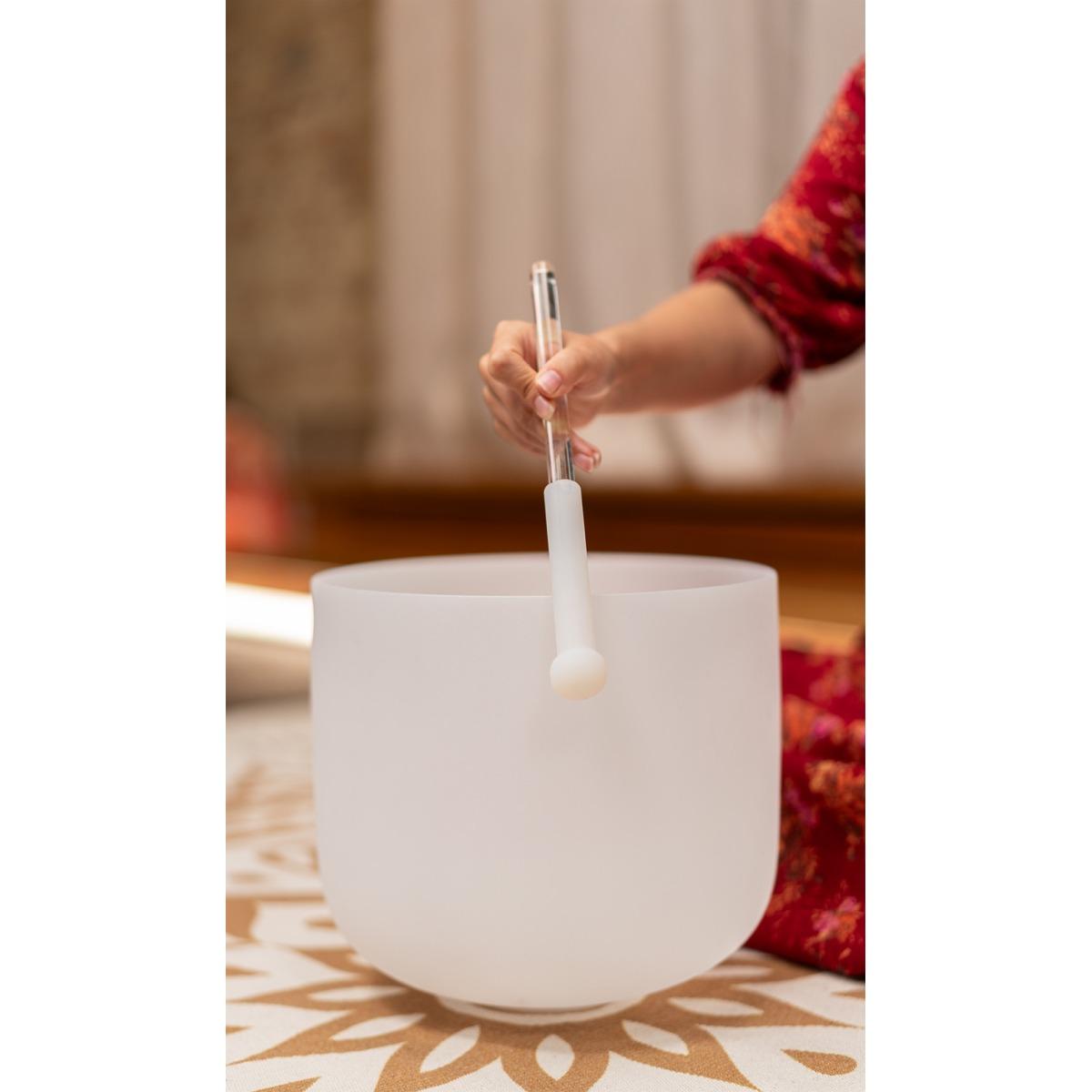 SONIC ENERGY CSBRHLT Asta di silicone di cristallo semi-rivestita, grande, punta in silicone