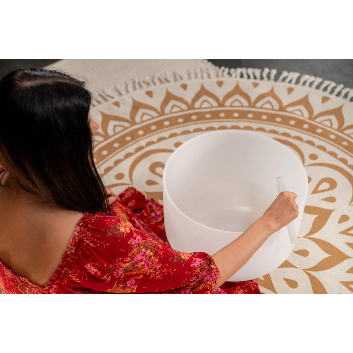 SONIC ENERGY CSB16E3 Campana di cristallo da 16", nota E3, 432 Hz, chakra del plesso solare