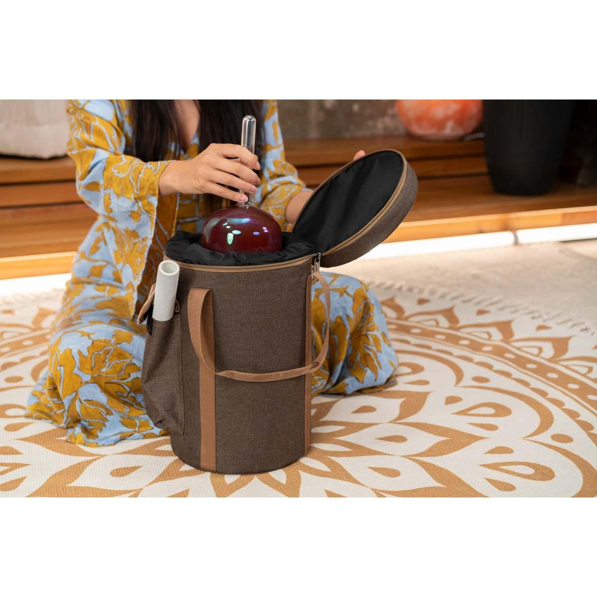 SONIC ENERGY ESOLCSB417 Campana tibetana in cristallo Essence Solfeggio da 5,75" Re 417 Hz, marrone rame