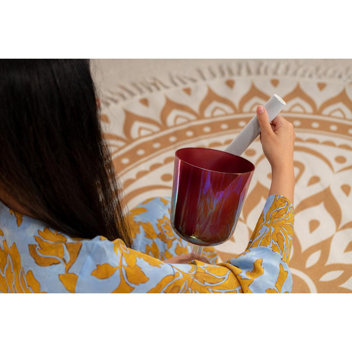 SONIC ENERGY ESOLCSB417 Campana tibetana in cristallo Essence Solfeggio da 5,75" Re 417 Hz, marrone rame