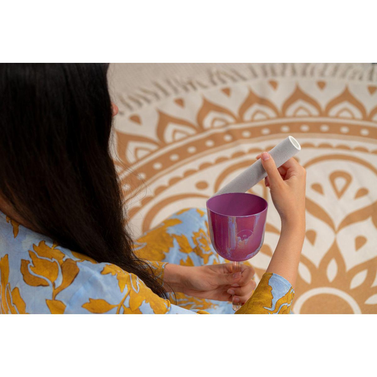 SONIC ENERGY ESOLCSB741 Campana tibetana in cristallo Essence Solfeggio da 3,75" Sol 741 Hz, Lavanda Viola