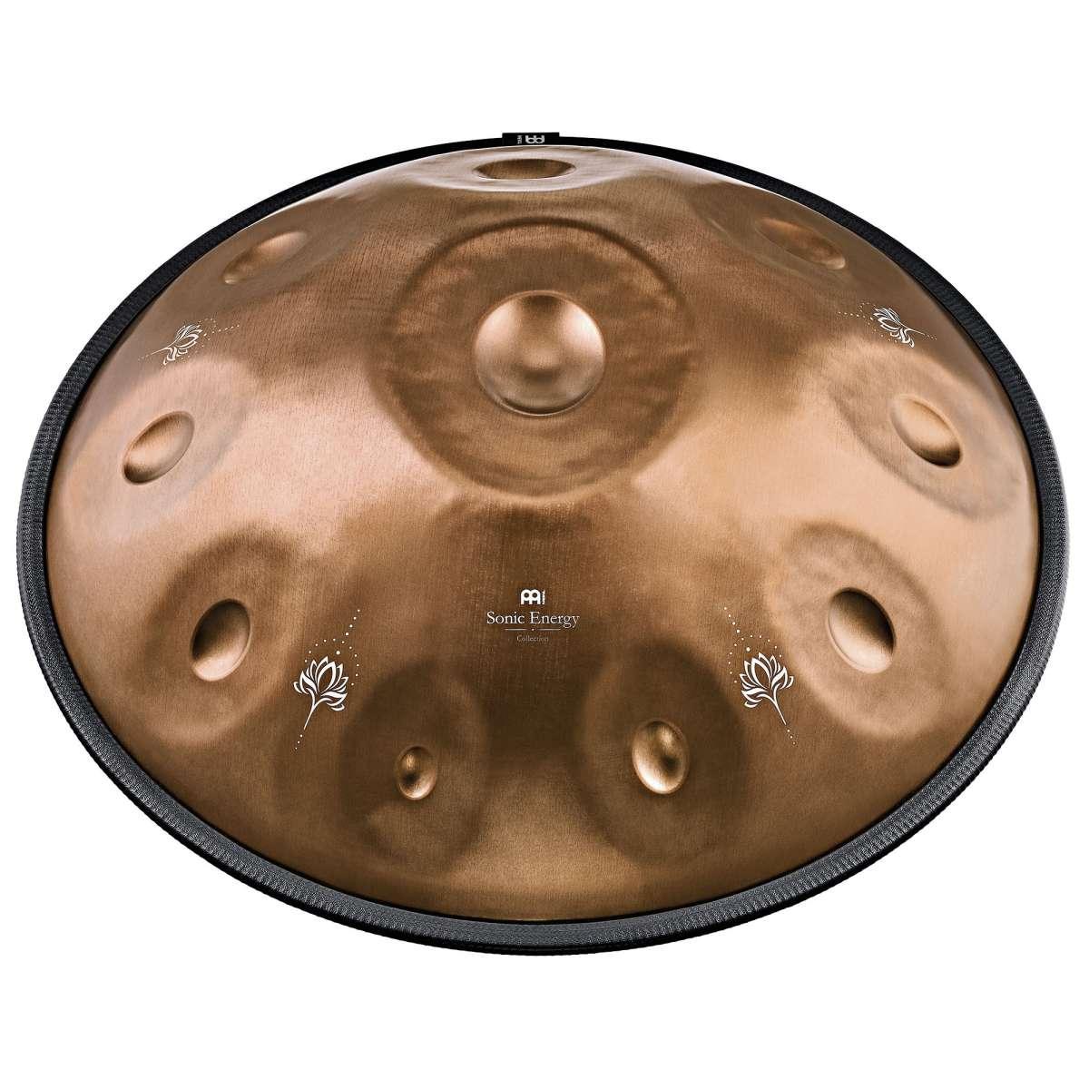 SONIC ENERGY HPSTL102CU Handpan sensoriale acciaio inossidabile E La Sirena 10 note 432 Hz rame vintage design inciso