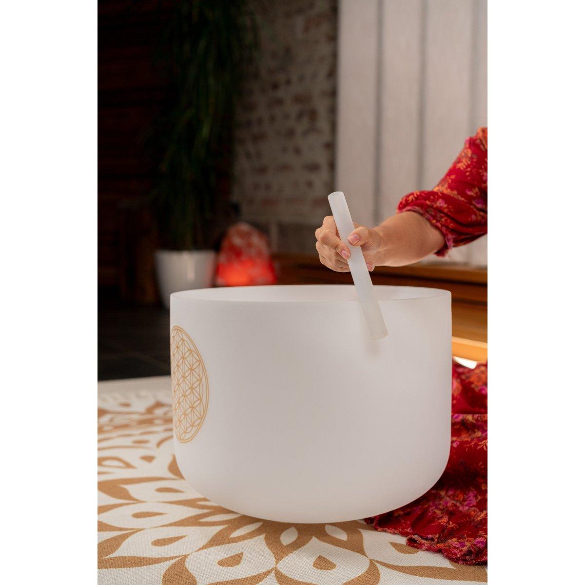 SONIC ENERGY PCSB16FOL Campana di cristallo tibetana Fiore della vita da 16" 128 Hz / C3