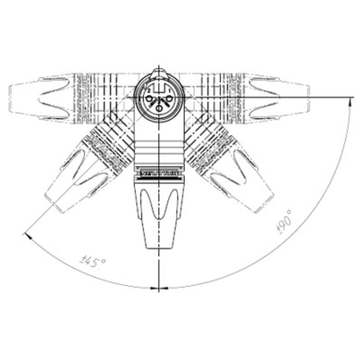 Neutrik nc3frx connettore ad angolo xlr f 3 poli
