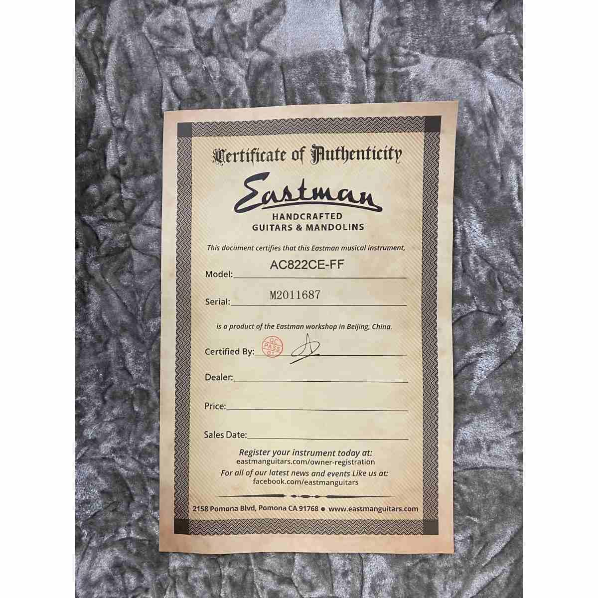 Eastman ac822ce- ff chitarra acustica  - usato garantito